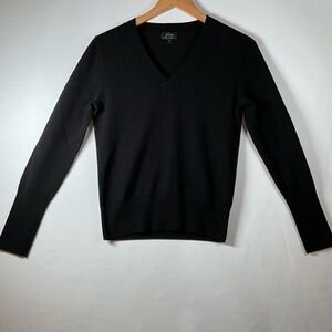 J. Crew Women’s Dark V-Neck Sweater 100% Cashmere